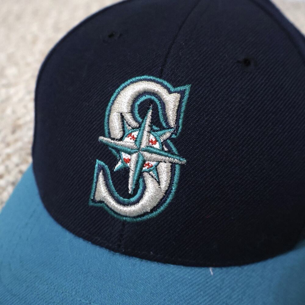 Vintage Puma MLB Seattle Mariners Teal Wool Snapback Hat OSFA Sports Baseball - Picture 2 of 8